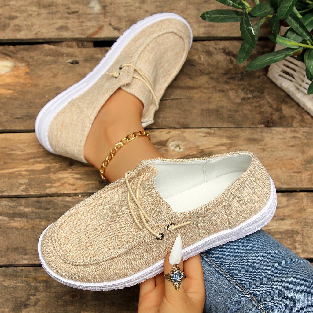 Women's Shoes Casual European and American Lace-up Flat-soled Single Shoes One-pedal Lazy Shoes