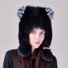 Fox Ears Fluffy Lei Feng Hat Women's Winter Warm Ear Hat Cute Windproof and Cold Cycling Fur Hat