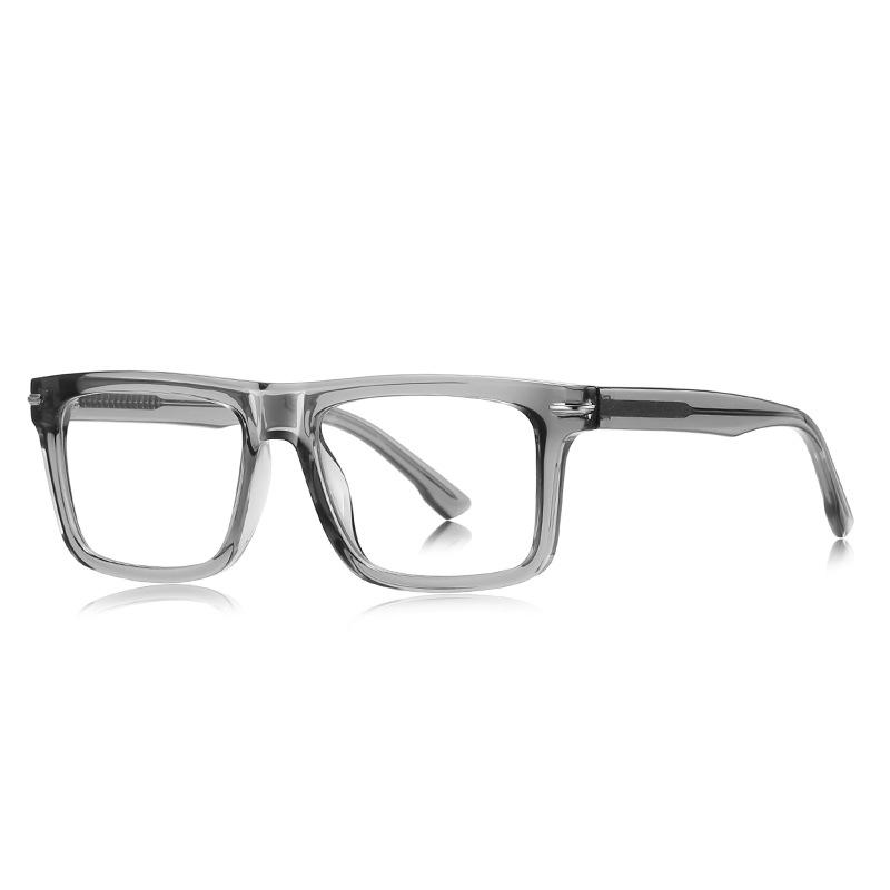 

Men s Reading Eyeglasses TR90 Stylish Square Transparent Prescription Glasses Spring Leg Computer Eyeglasses With Diopters + 1 +2+3 Original lens 0