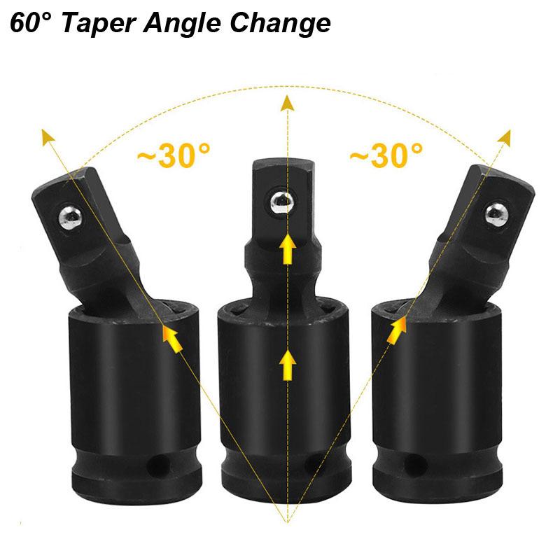 360 Degree Impact Universal Joint-Socket Swivel Knuckle Joint Air Wobble Socket Adapter Extension Electric Wrench