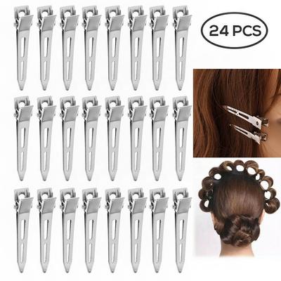 24PCS Hairdressing Tools Fixed Hair Styling Makeup Clip Seamless Hair Clip No Bend