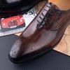 Fashion YAOLIDA Men Shoes Top Layers Leather Handmade Wedding Office Business Dress Footwear Latest Design Oxfords Preminum Leather Shoe