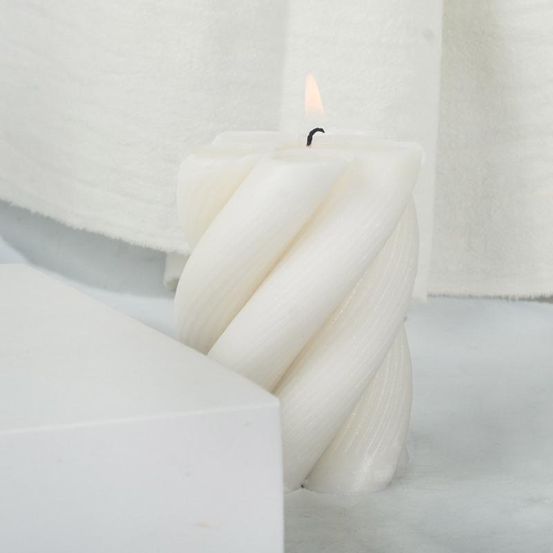 Candle Mold  3-D Silicone Candle Mold Cylinder Molds Epoxy Mould for Candle Making DIY Aromatherapy Candles Wax Handmade