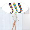 1 Pair Toe Socks Women Rainbow Toe Socks for Women Rainbow Striped 5 Toe Funny Leg Warmer Calf Socks with Toes Separated