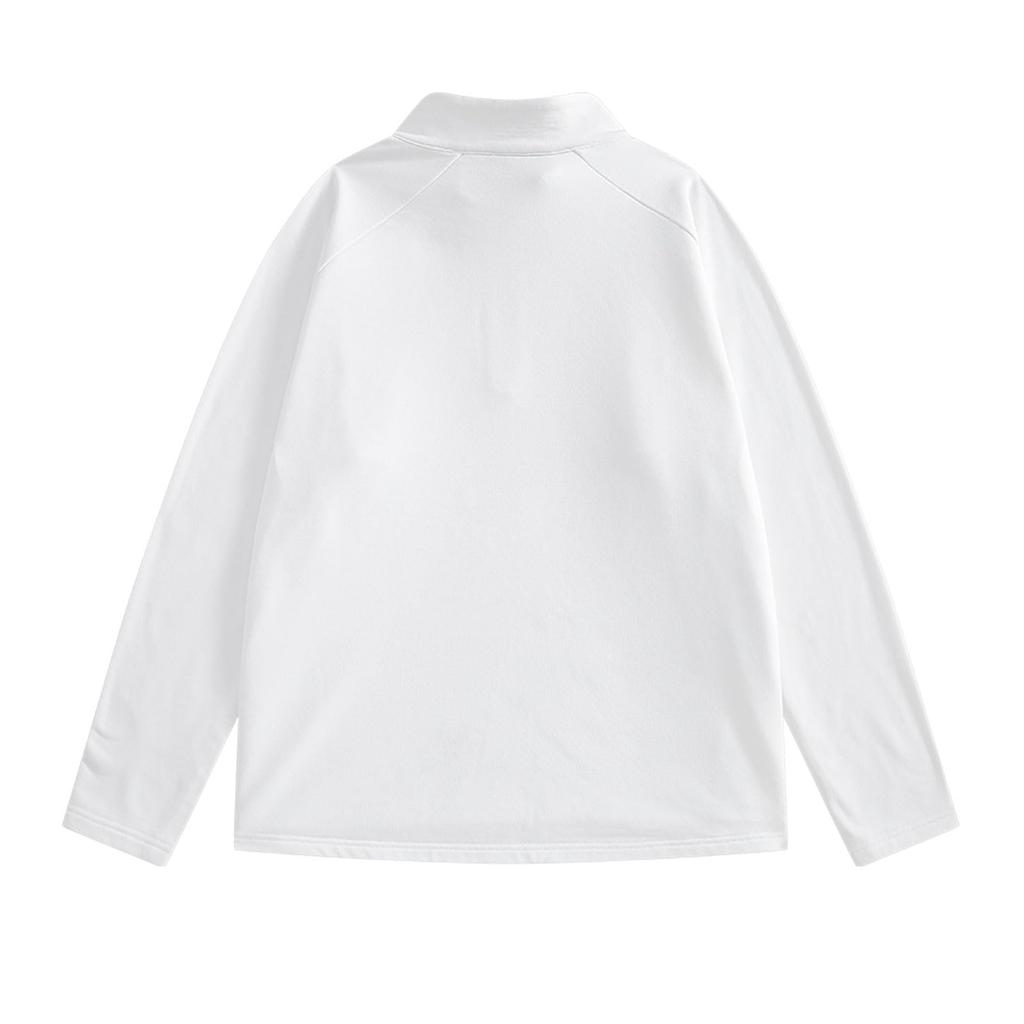Sporty Casual Shirt for Autumn and Winter [Kelme] Men's Long-Sleeve (White, XL)