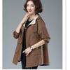 Women's Mid-Length Drawstring Trench Coat - Double-Layer, Casual, and Versatile for Spring/Autumn