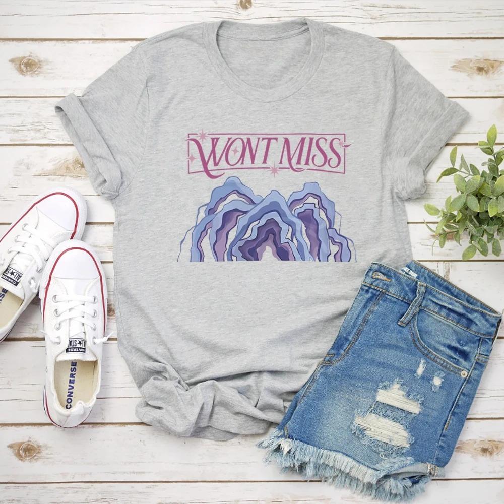 Dámská pohodlná ležérní módní trička s krátkým rukávem a kresleným potiskem