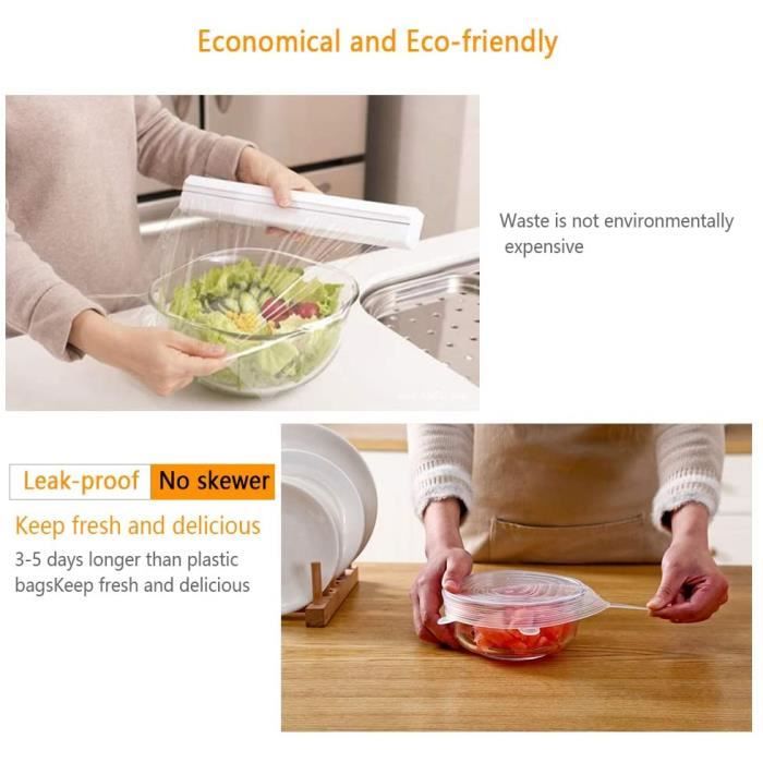 Couvercle Silicone Alimentaire, SenPuSi 6Pcs Réutilisable Couvercles, Couvercles Extensible en Silicone Hangable Cuisine 177