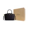 Coach Sadie 30 Umhängetasche Mit Goldfarbenen Metallakzenten Aus Genarbtem Leder Damen Handtaschen Schwarz CCM70-IMBLK