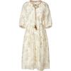 Annaike Romantic Botanical Print Tie-Neck Maxi Dress