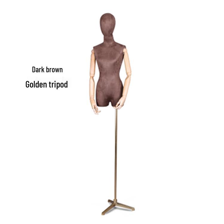Women's Suede Half-Body Mannequin for Store Display
