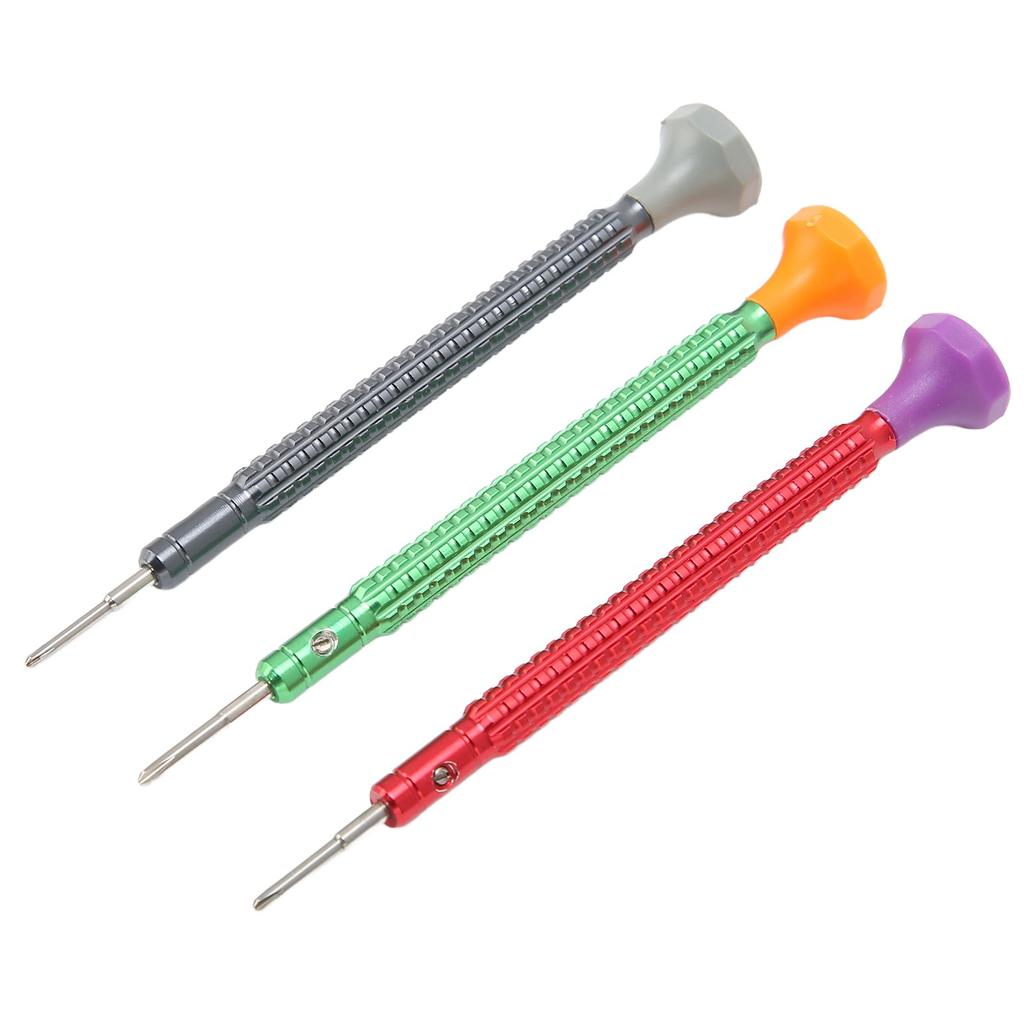 3pcs Watch Repair Screwdriver Set Alloy Portable Watchmaker Cross Screwdriver for Electronic Equipment