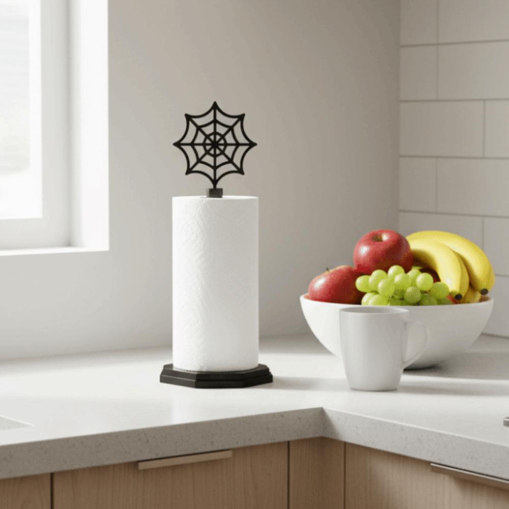 Countertop Halloween Towel Holder Vertical Bat Tissue Stand Gothic Roll Dispenser Caterers
