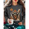 Women's Printed Round Neck Long Sleeve T-Shirt
