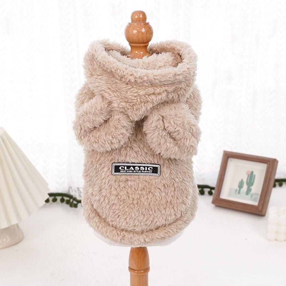 Soft Fleece Pet Dog Clothes Cute Hoodie Coat Small Medium Dogs Cats Autumn Winter Puppy Hooded Jacket Sweater with Rabbit Ears