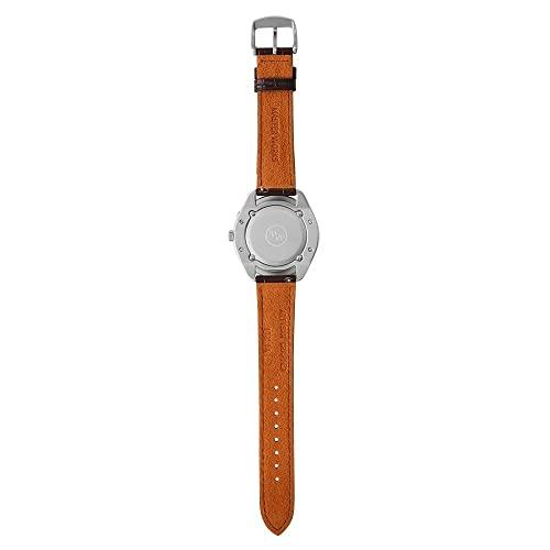 MASTER WORKS Quattro 004 MW21SI-ACDBO8 Men's Watch, Made In Japan, Quartz Movement, 40mm, Leather Strap, Moon Phase, Brown