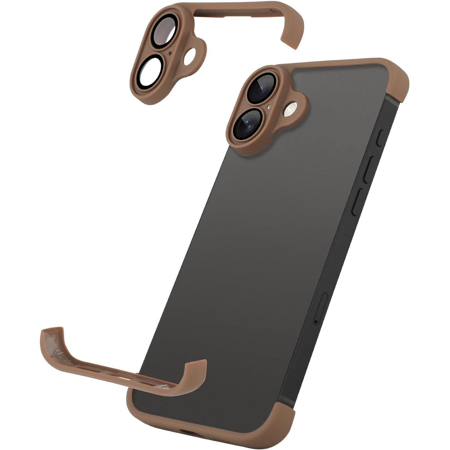 Для iPhone 16 Чехол Безрамный Угловой Бампер для Телефона из ТПУ с Защитой Объектива Камеры
