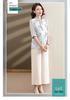 2026 Summer Women's Floral Short-Sleeve Top & Wide-Leg Pants Set for Middle-Aged and Elderly