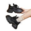 Inner height increase dad shoes women's leather spring and summer 2025 small man thick-soled fried street women's shoes muffin casual sneakers