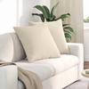 Sofa Cushions 2 Pieces Beige 60 x 60 cm Fabric