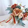 Wedding Bouquets with Ribbon Artificial Flower Bridal Bouquets for Wedding Party HX6C