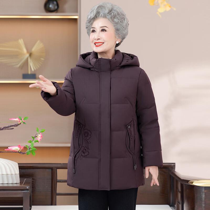 New Chinese Style Plus Size Hooded Winter Down Jacket for Women