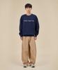 ASTRAL PROJECTION Ancient Monk Loose Fit Sweatshirt_Navy