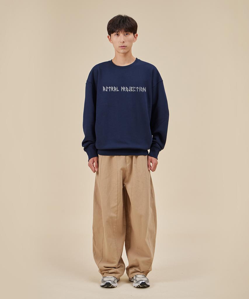 ASTRAL PROJECTION Ancient Monk Loose Fit Sweatshirt_Navy