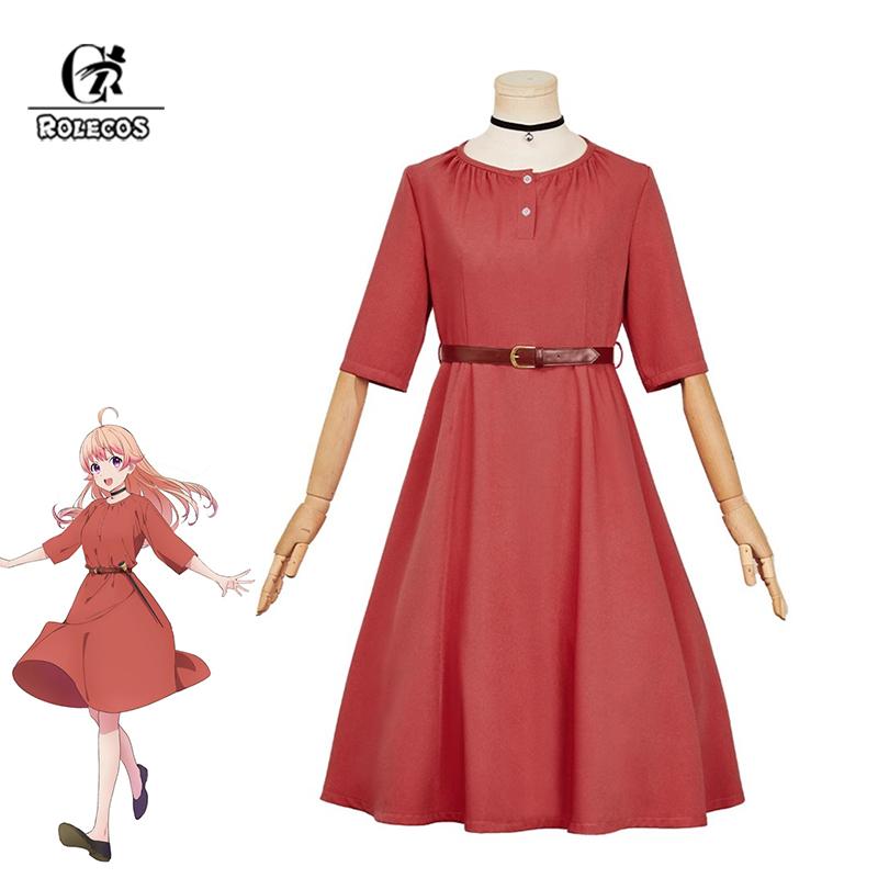 Witch Watch Nico Wakatsuki Cosplay Costume Red Women Dress Halloween Carnival Cosplay Outfits Full Set