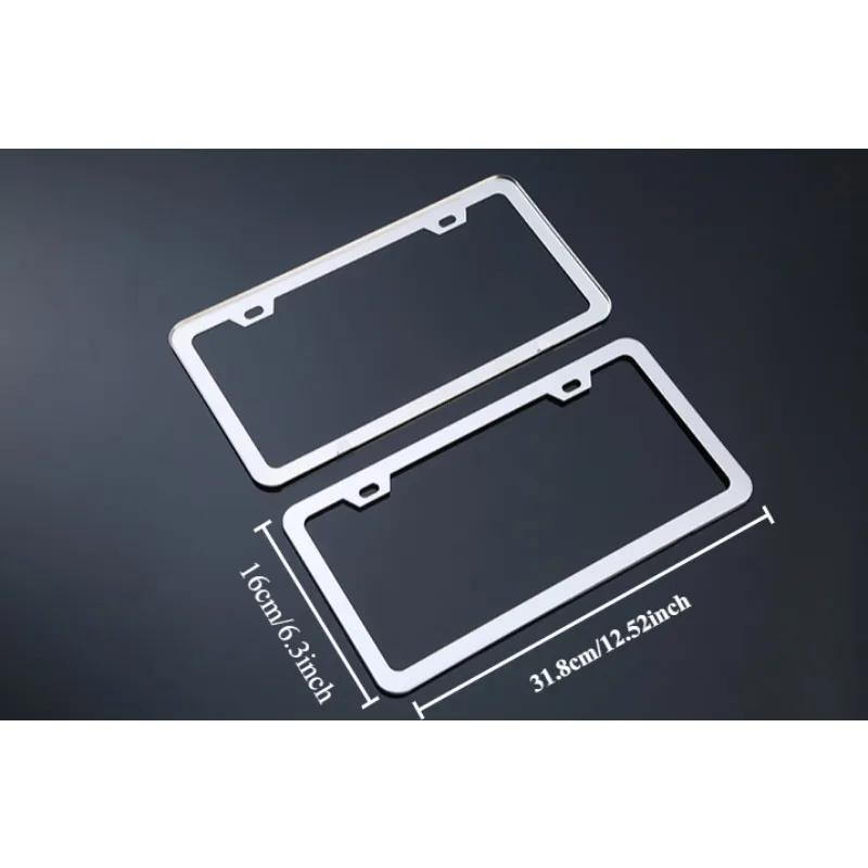 2PCS Motorcycle License Plate Frame Aluminum Alloy Plate Frame Personalized Modification of Bicycle License Plate Frame