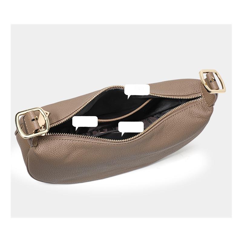 Real Leather Dumpling Bag for Women's New Summer Fashion Crossbody Bag Niche Saddle Bag