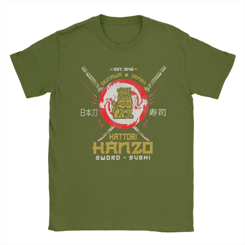 Hattori Hanzo Sword Logo Kill Bill T-Shirt Men Fashion Cotton Tee Shirt Crew Neck Short Sleeve T Shirt Plus Size Clothes