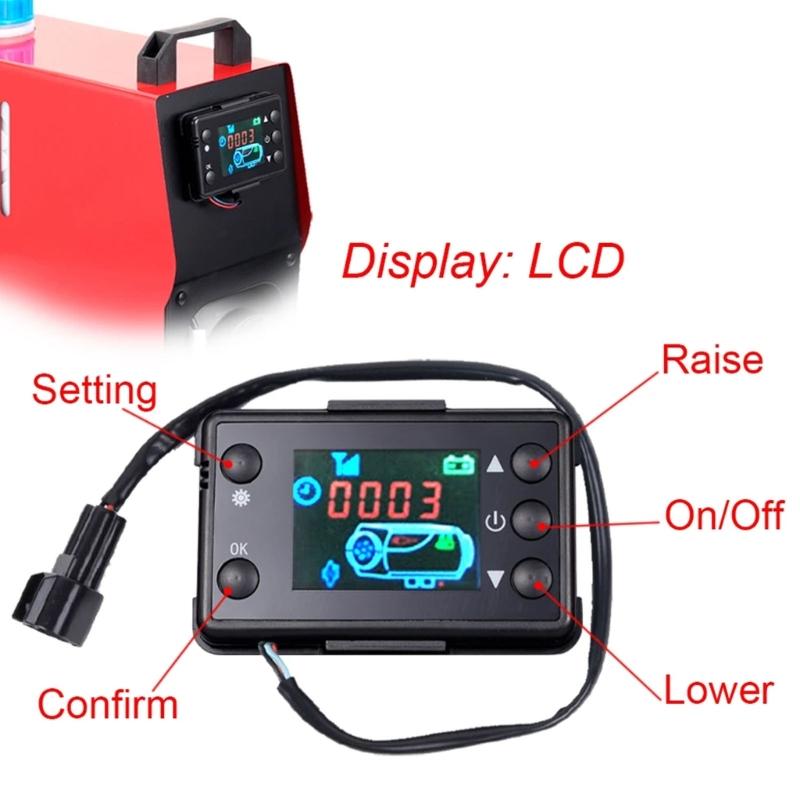 12V 24V Parking Heater Monitoring Switches Board with Switches Remote Parking Heater Accessories LCD Monitor Switches Board