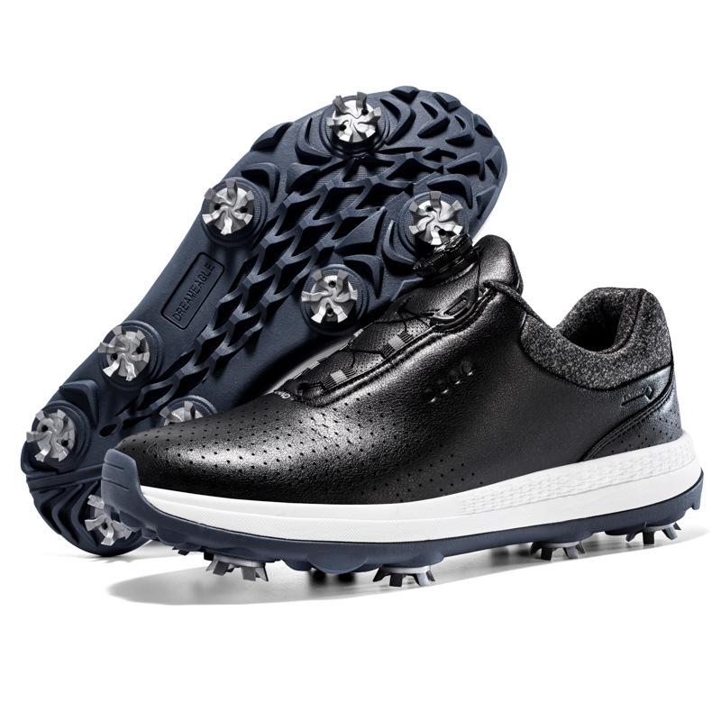 D518 Men s Water-Repellent Breathable Spiked Golf Shoes with Rotary Lace-Up 40