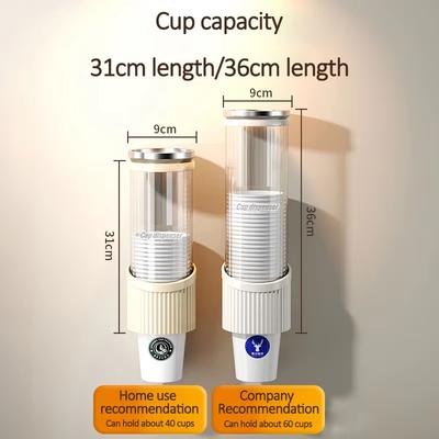 Κάτοχος ποτηριών μιας χρήσης επιτοίχιος, διανομέας νερού, πολυτελής κάτοχος χάρτινων ποτηριών, ράφι αποθήκευσης ποτηριών νερού για μπαρ