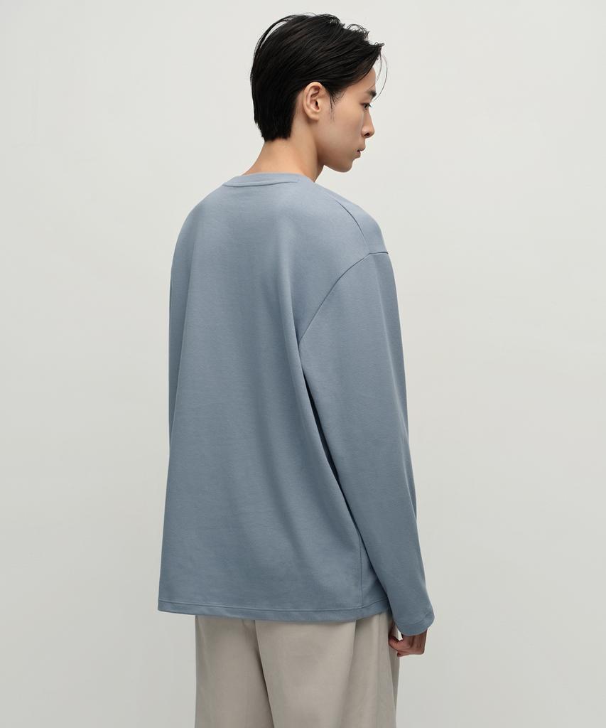 MUSINSA STANDARD [Heat Standard] Crew Neck Long Sleeve T-Shirt [Cloudy Blue]