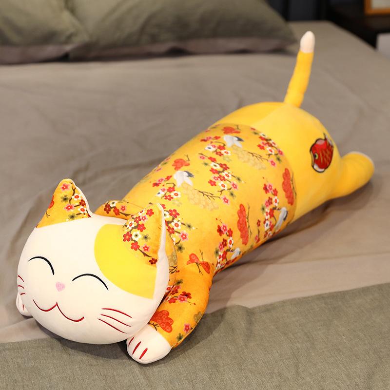 Kitten Cat Doll Plush Toy Lucky Cat Doll Girl Bed Holding Sleeping Pillow Rag Doll