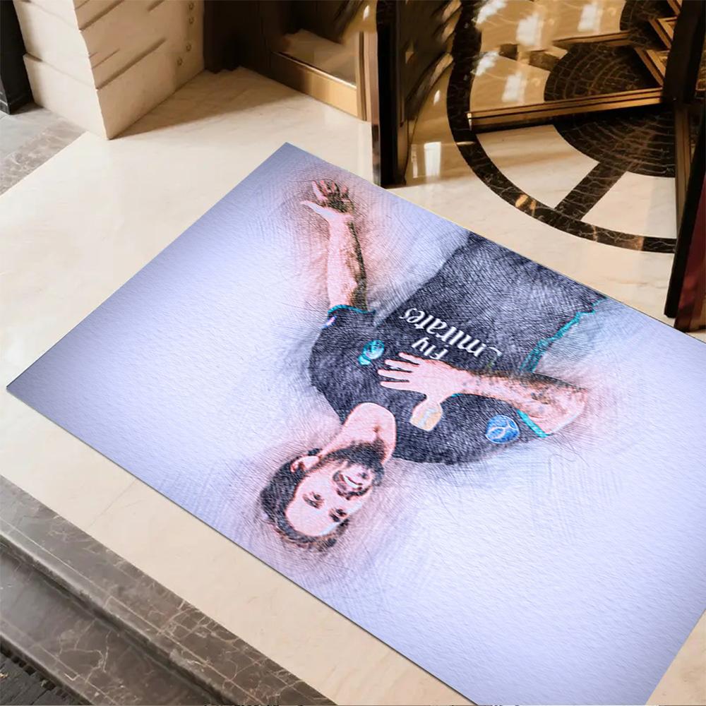 Soccer Player Action Area Rug Design for Dormitory Game Room Living Rooms Kitchen Antislip Carpet Office home decor Best for Christmas
