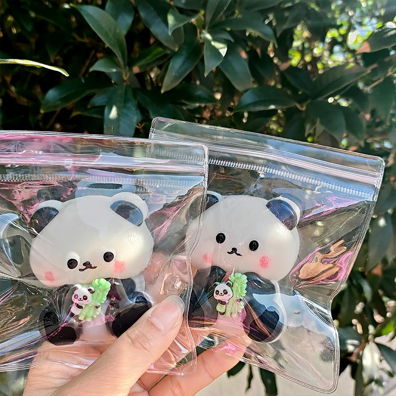 Handgemaakte Taba Squishy Cartoon Pluche Panda die Bamboe Knuffelt Fidget Speeltje Schattig Plakkerig Kawaii Rode Panda Verjaardagscadeau Kinderen Souvenir