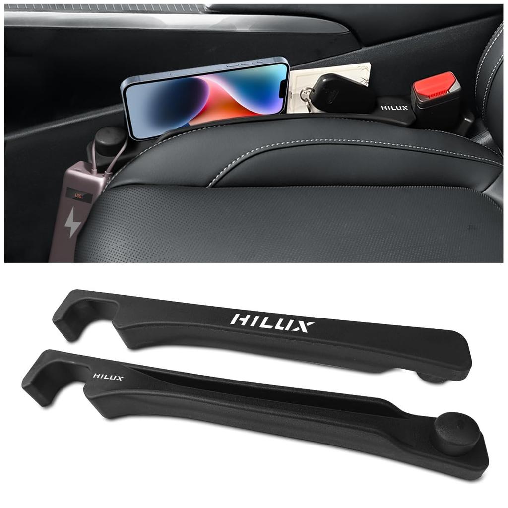 Seat Side Cushions for Hilux GUN125 Symmetrical Logo Prevents Driver and Passenger Interior Pack of 2 Double-Sided Series, Design, Drops, Hangs,