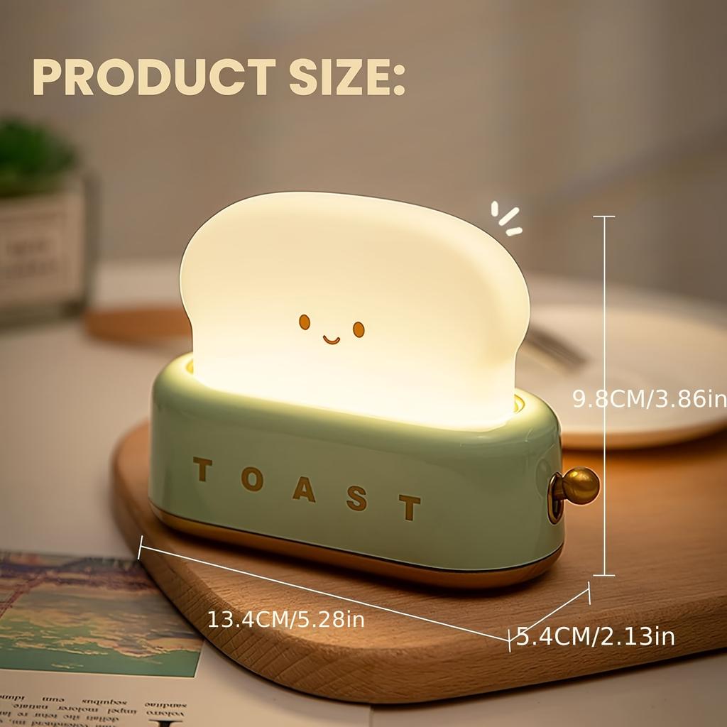 1PC Creative Toast Bread Machine Night Light Girl Gift Holiday Atmosphere Light Bedroom Bedside Companion, Sleeping Night Light
