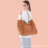 Solid Color Canvas Bag Women'S Large-Capacity Bag Korean Lazy Wind Shoulder Bag Washing Water Bag