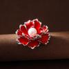 Chinese Peony Pearl Brooch Pin for Hanfu or Qipao