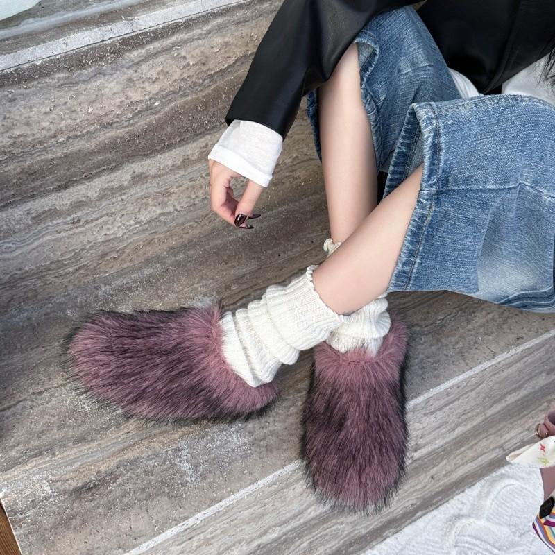 2025 Autumn and Winter Small Man Thick-soled Bag Head Birken Women's Lamb Wool Shoes Bag Head Drag Fleece Warm Lazy Slippers