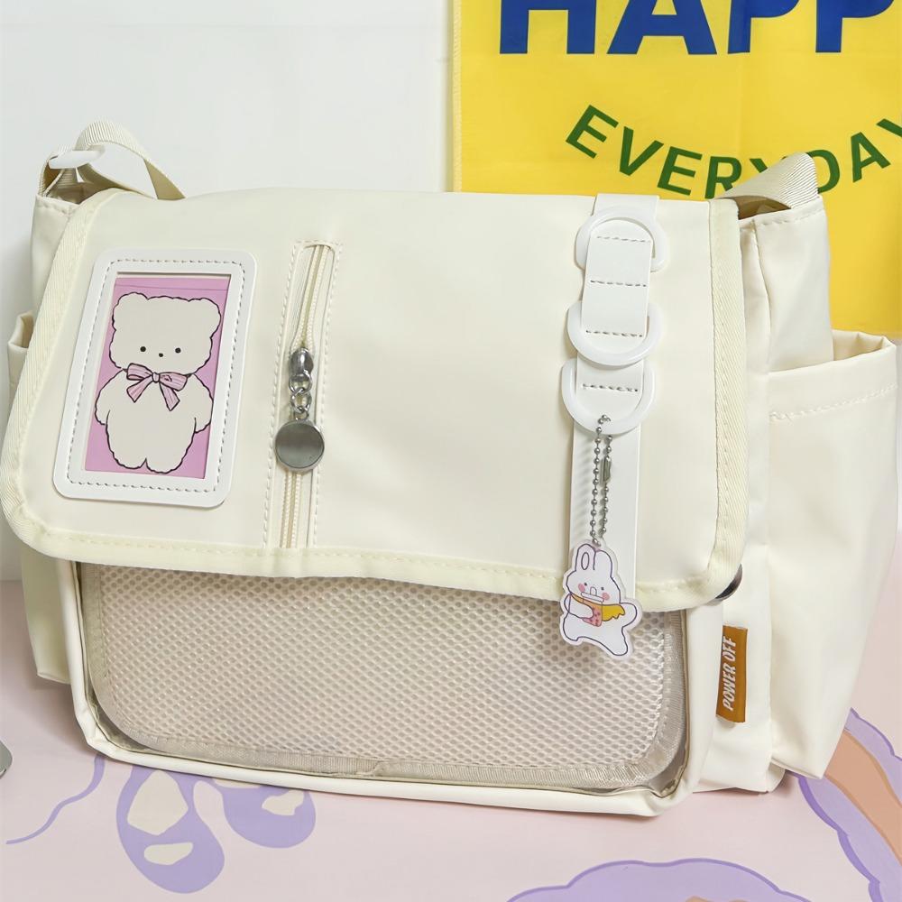 Market-6 Transparante Crossbody Tas Lichtgewicht Japanse JK Ita Tas Tienermeisjes Waterdicht Harajuku Schooltassen yellow