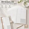 6 Hole Loose Leaf Refills Pages A5 Agenda Pages Portable Inserts Pages  Financial Ledger Budget