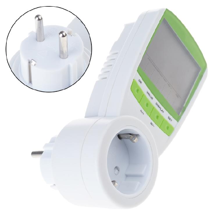 Upgrade LCD Display Power Meter Plug, Power Consumption Monitors Energy Voltage Electricity Usage Monitors