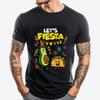 Lets Fiesta Taco Avocado Funny Cinco De Mayo Mexican Party Grey Shirt Graphic Tee Couples Casual Everyday Band Tshirts Creative