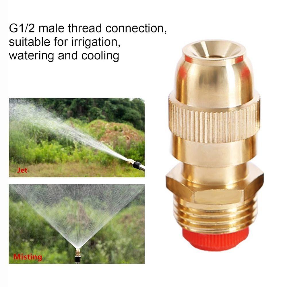 New Adjustable Atomizing Sprinkler Nozzle Brass G1/2 Sprinkler Head Garden Irrigation Garden Watering
