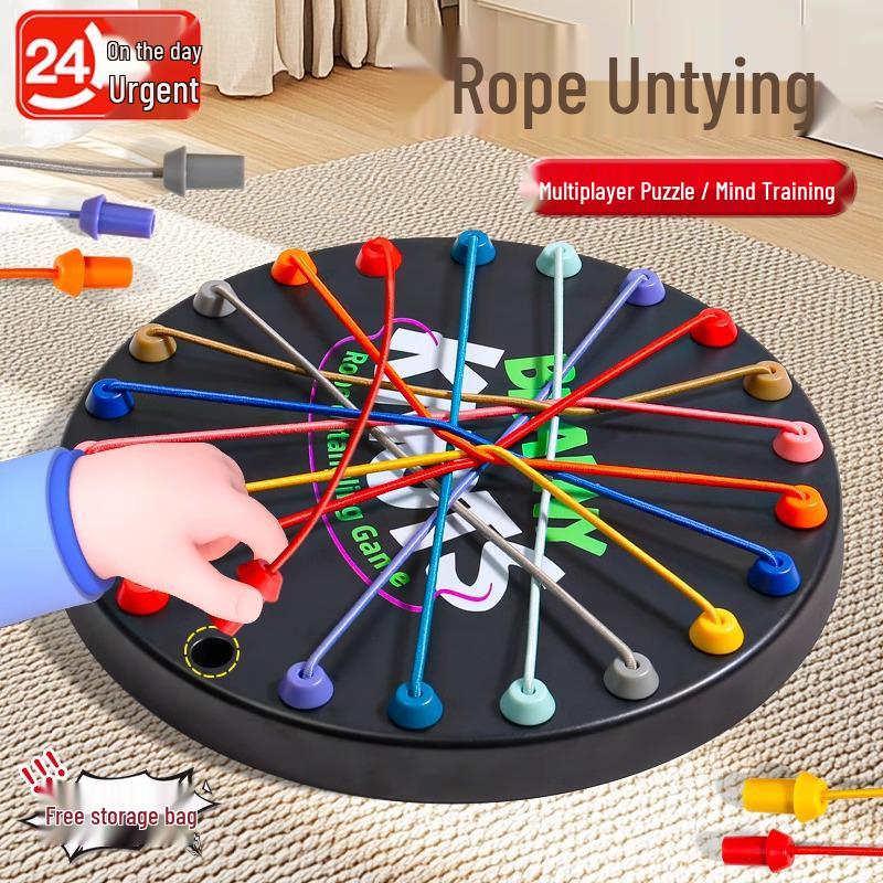 Children's Educational Rope Untying Game: Fun, Interactive Desktop Toy for Concentration and Parent-Child Engagement